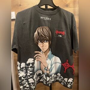 ✨ DEATH NOTE × CIVIL REGIME LIGHT YAGAMI TEE – NWT (Tagged S, Fits Like L) ✨